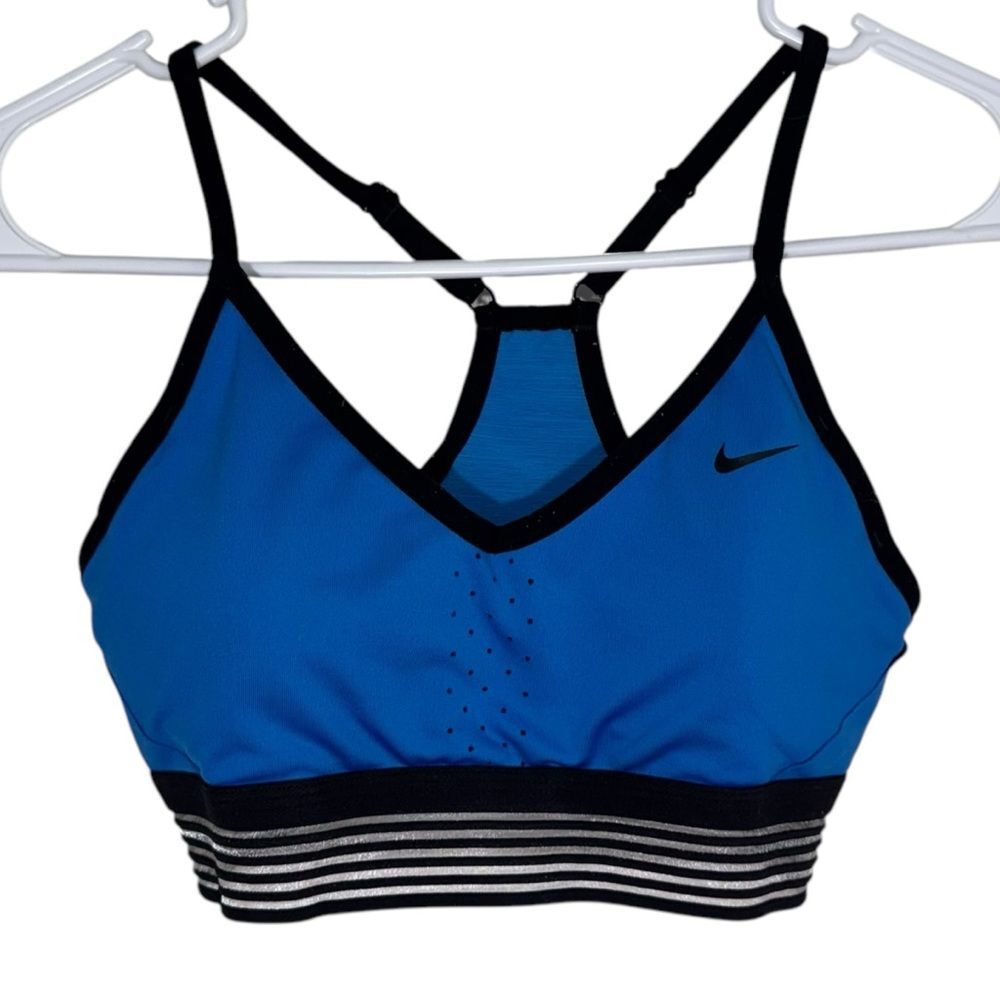 Nike Blue Dri-Fit Medium Impact Racerback Sports Bra